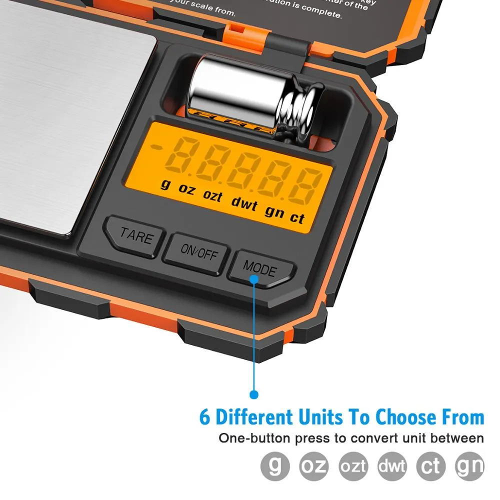 0.01g - 200g Digital Mini Pocket Scales With Calibration Weight