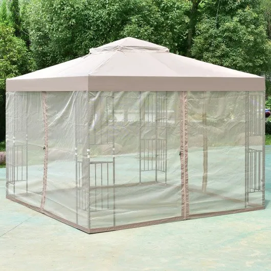 10' x 10' Awning Patio Screw-free Structure Canopy Tent