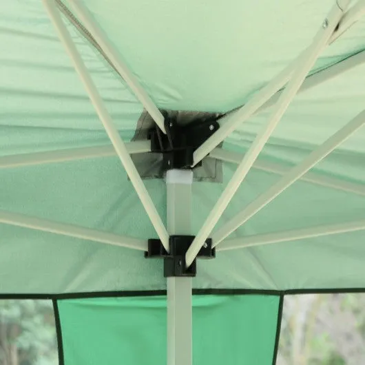 10' x 20' Total Iron Folding Wedding Tent with Cloth-Green