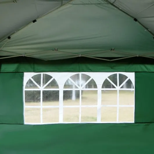 10' x 20' Total Iron Folding Wedding Tent with Cloth-Green
