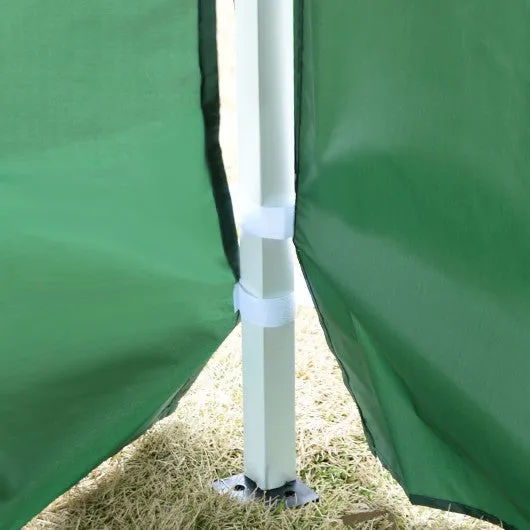 10' x 20' Total Iron Folding Wedding Tent with Cloth-Green