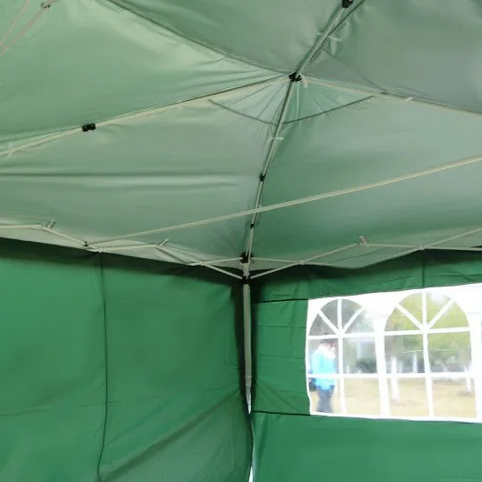 10' x 20' Total Iron Folding Wedding Tent with Cloth-Green
