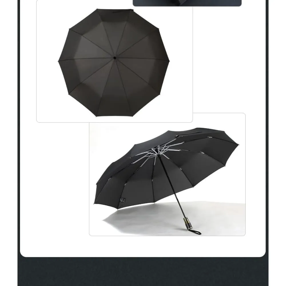 10k Windproof 3 Fold Large Umbrella