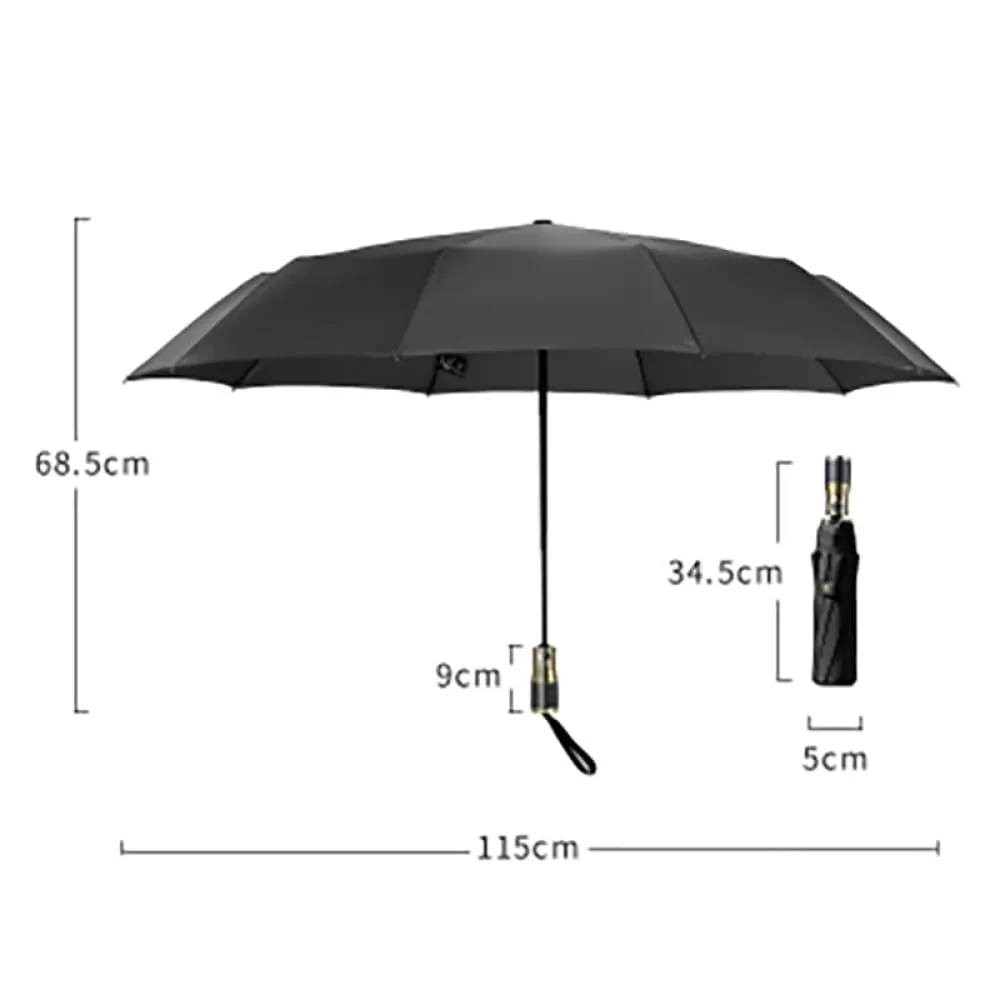 10k Windproof 3 Fold Large Umbrella