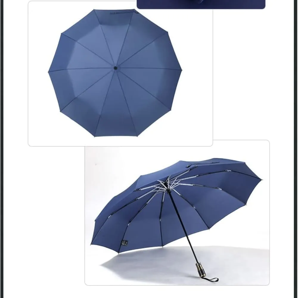 10k Windproof 3 Fold Large Umbrella