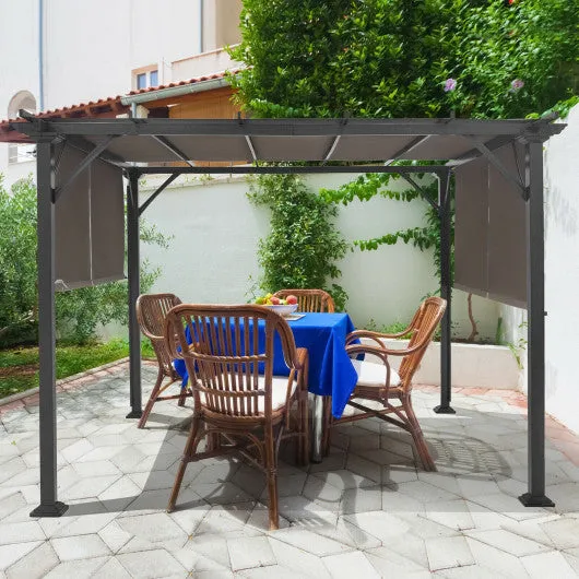 16' x 8' 2Pcs Universal Replacement Canopy for Pergola Structure Sun Awning-Brown