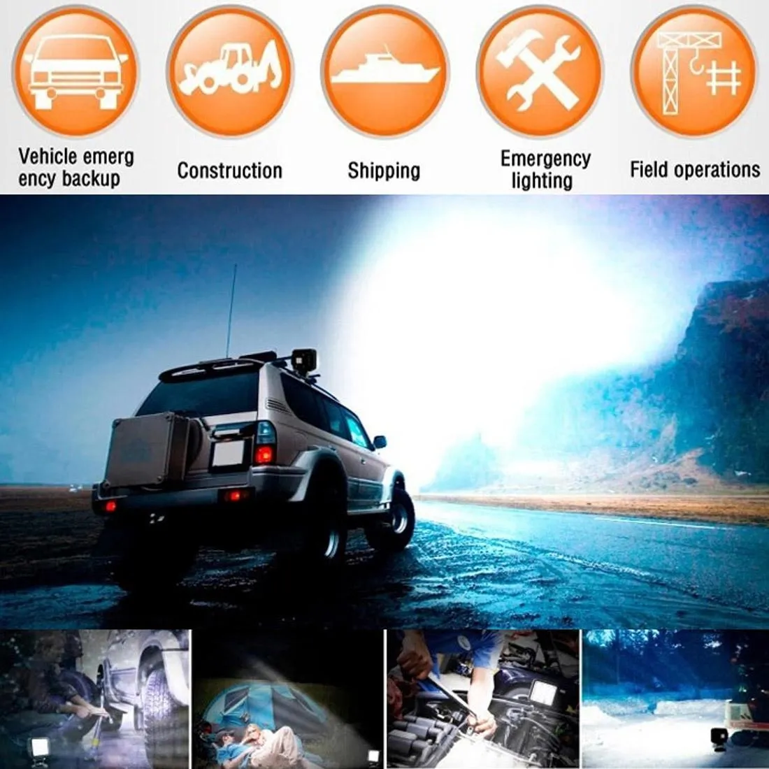 18W CREE LED Work Light | 6 LEDs | White Light | IP67 Waterproof | DC 10-30V | SUV & Off-Road