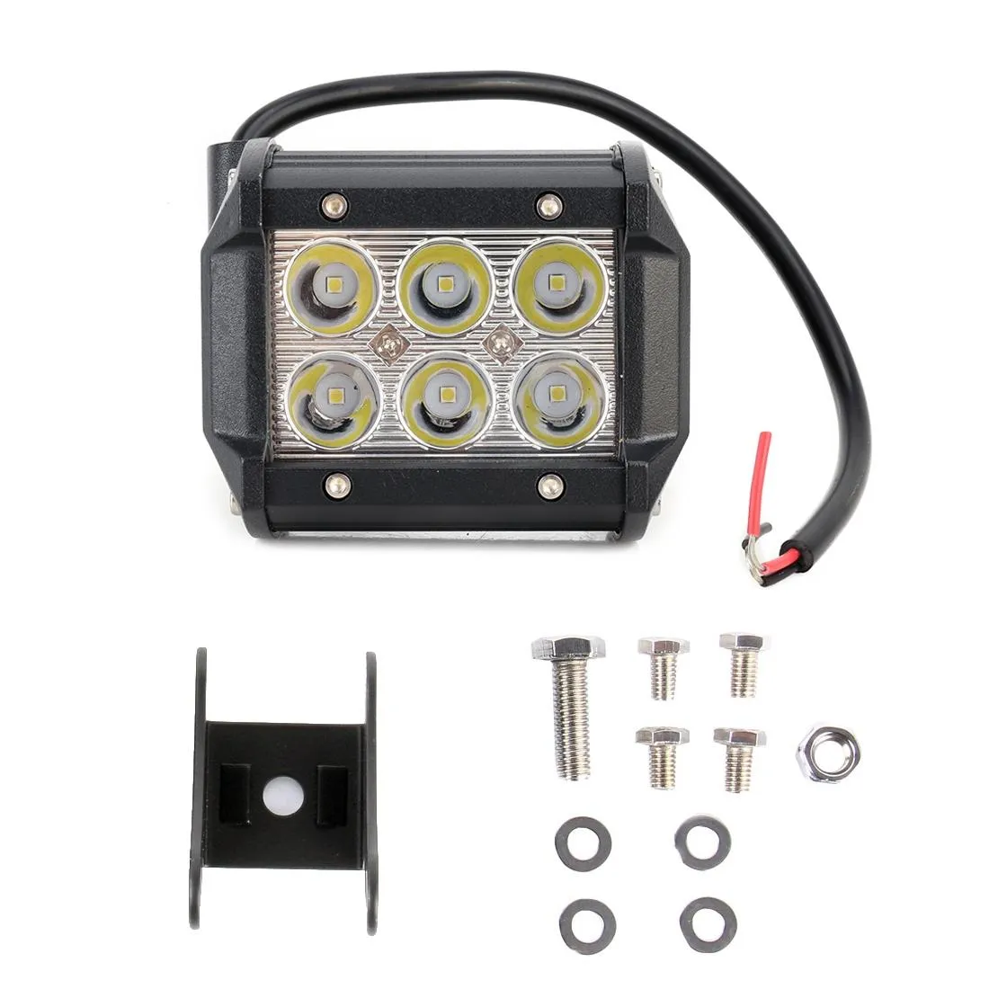 18W CREE LED Work Light | 6 LEDs | White Light | IP67 Waterproof | DC 10-30V | SUV & Off-Road