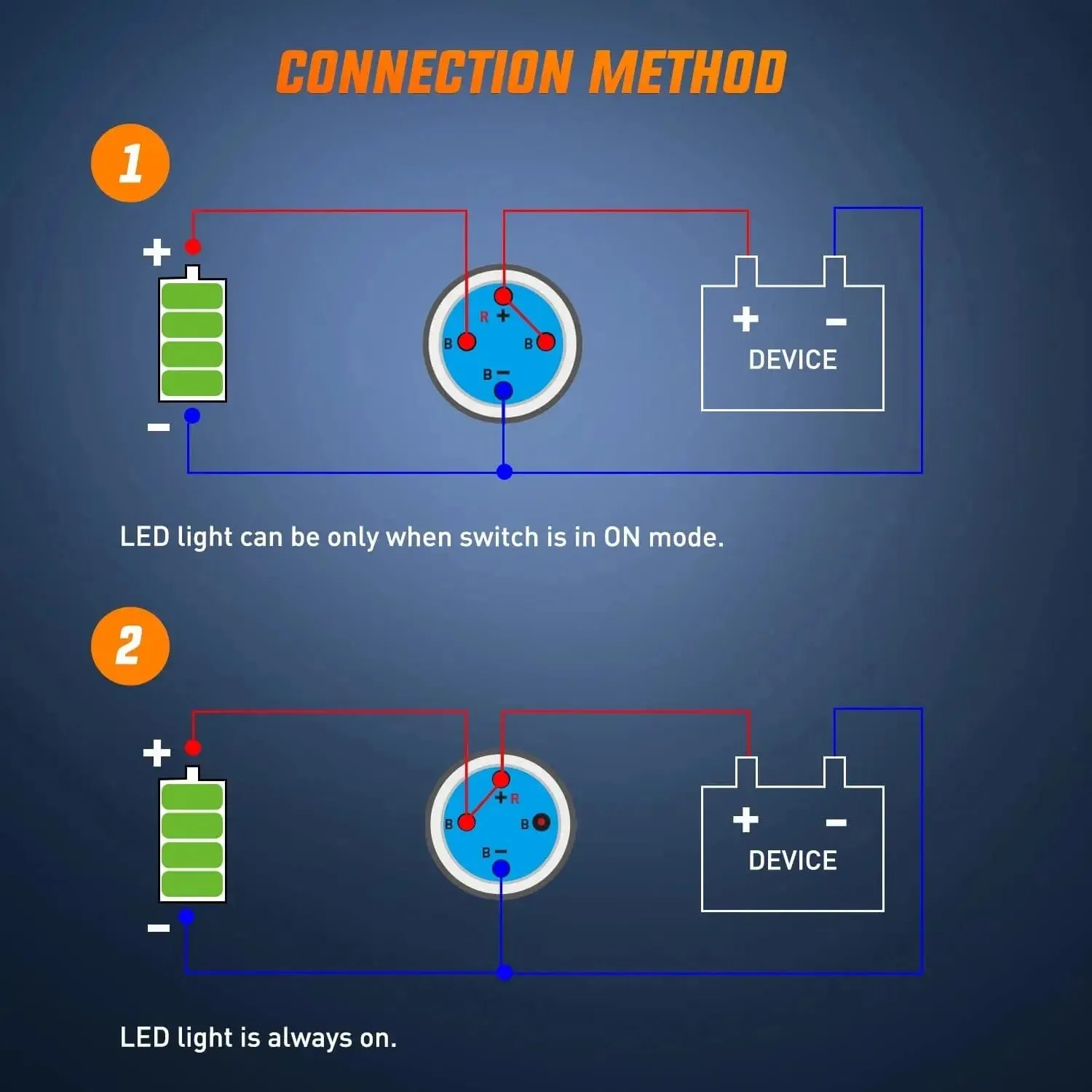 19mm 12V Waterproof ON Off Latching Push Button Switch