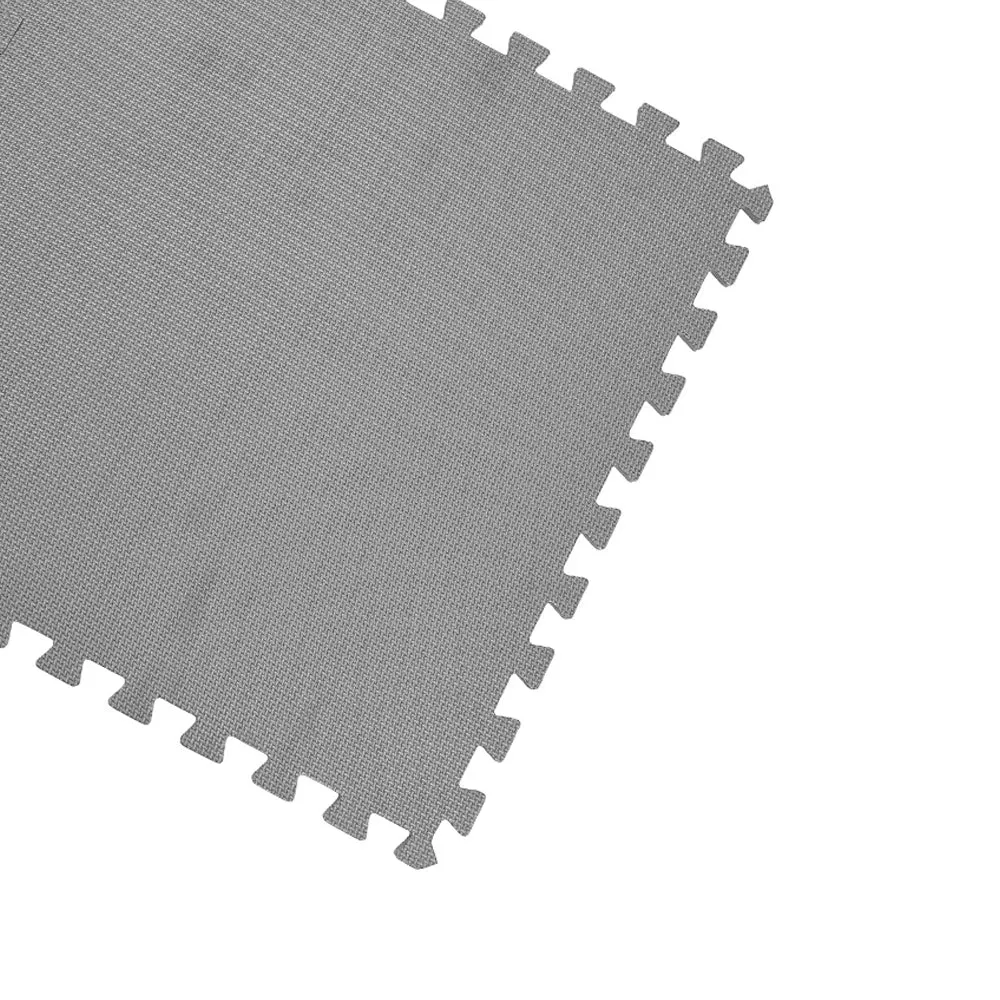 20 Sq Ft Gray Foam Interlocking Exercise Gym Floor Mat Protective Tile Flooring