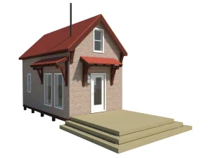 24' X 12' Settlers Home Tiny House Cabin With Loft DIY Plans