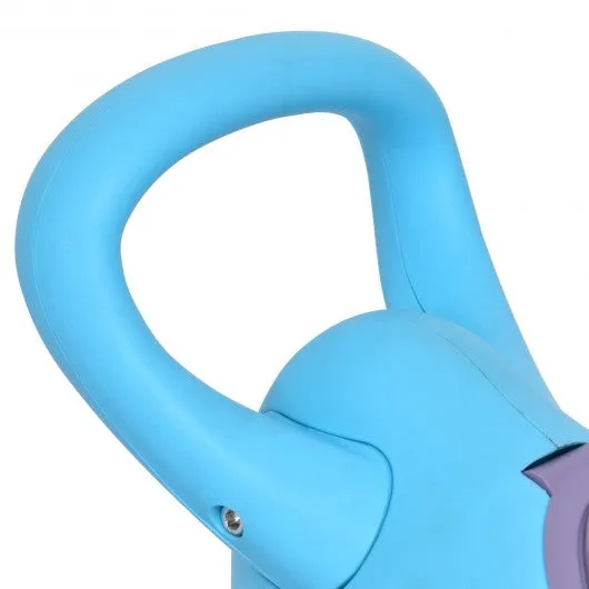 3 in 1 Storage Kids Kick Wheel Scooter w/ Adjust Handle Bar-Blue