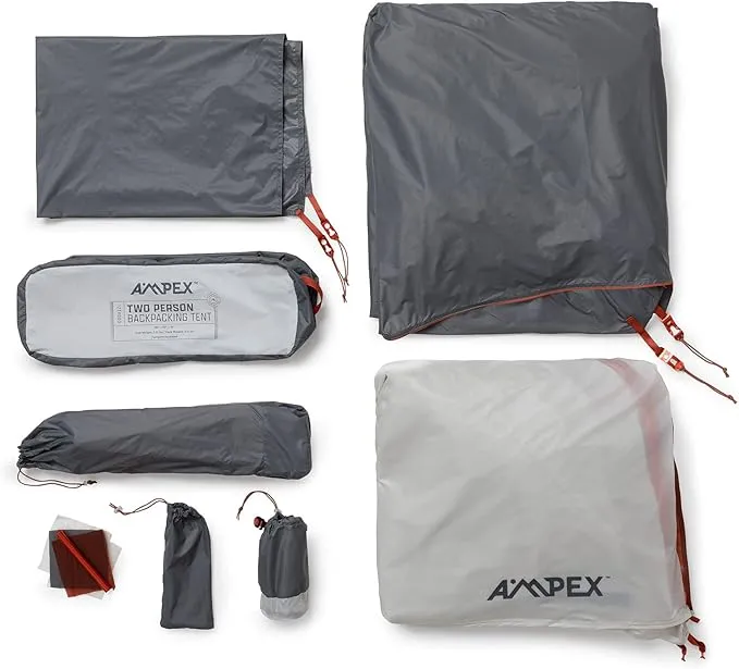 AMPEX Backpacking Tent | Camping Tent Lightweight Backpacking Tent Waterproof Windproof Easy Setup Outdoor Tents for Ultralight Camping Hiking Travel