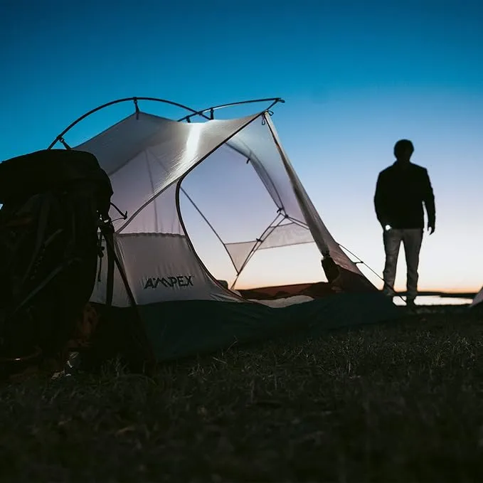 AMPEX Backpacking Tent | Camping Tent Lightweight Backpacking Tent Waterproof Windproof Easy Setup Outdoor Tents for Ultralight Camping Hiking Travel