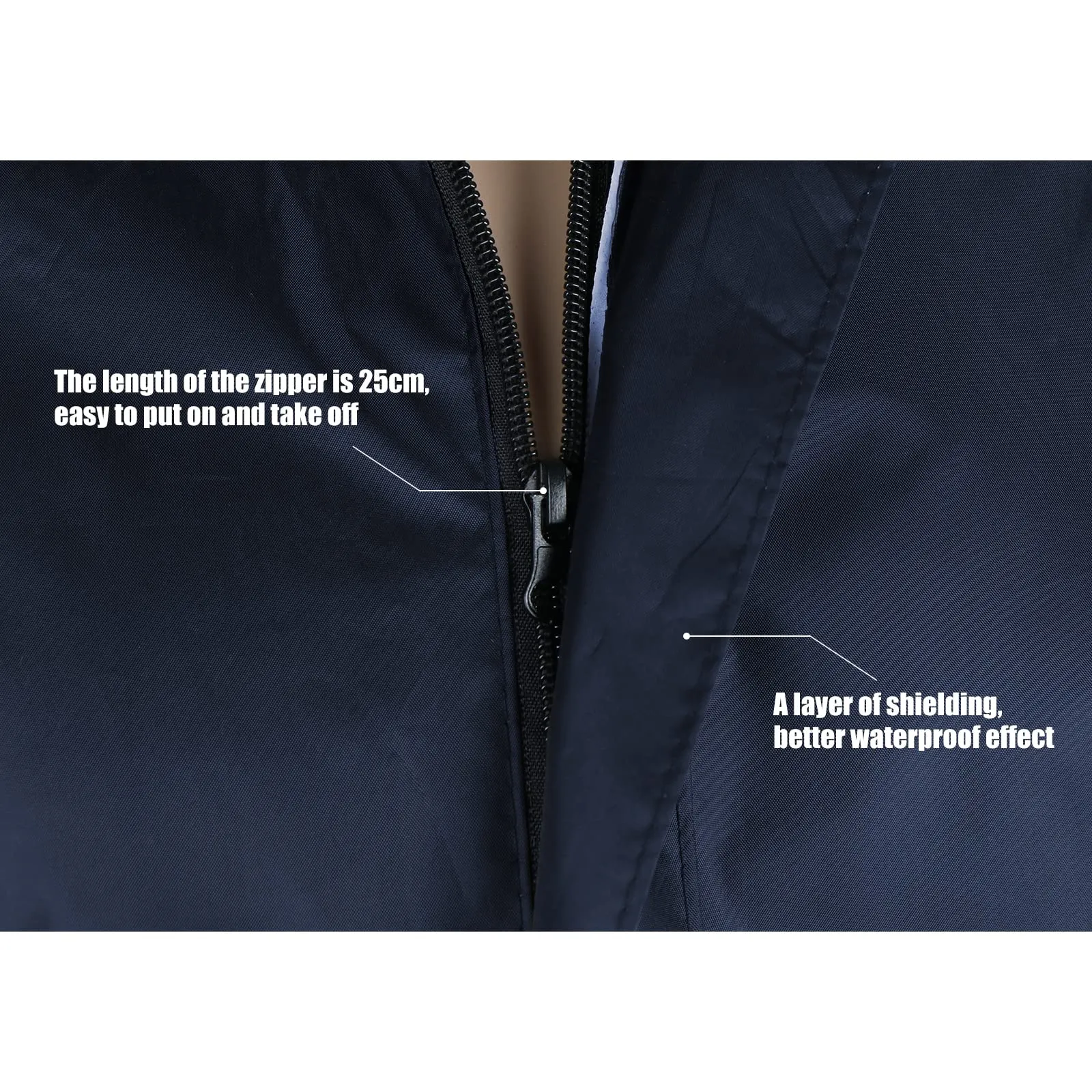 Anyoo Waterproof Wheelchair Poncho Cover Lightweight Rain Poncho Cape Shield with Elastics Provide Dry Protection for Wheelchairs dark blue