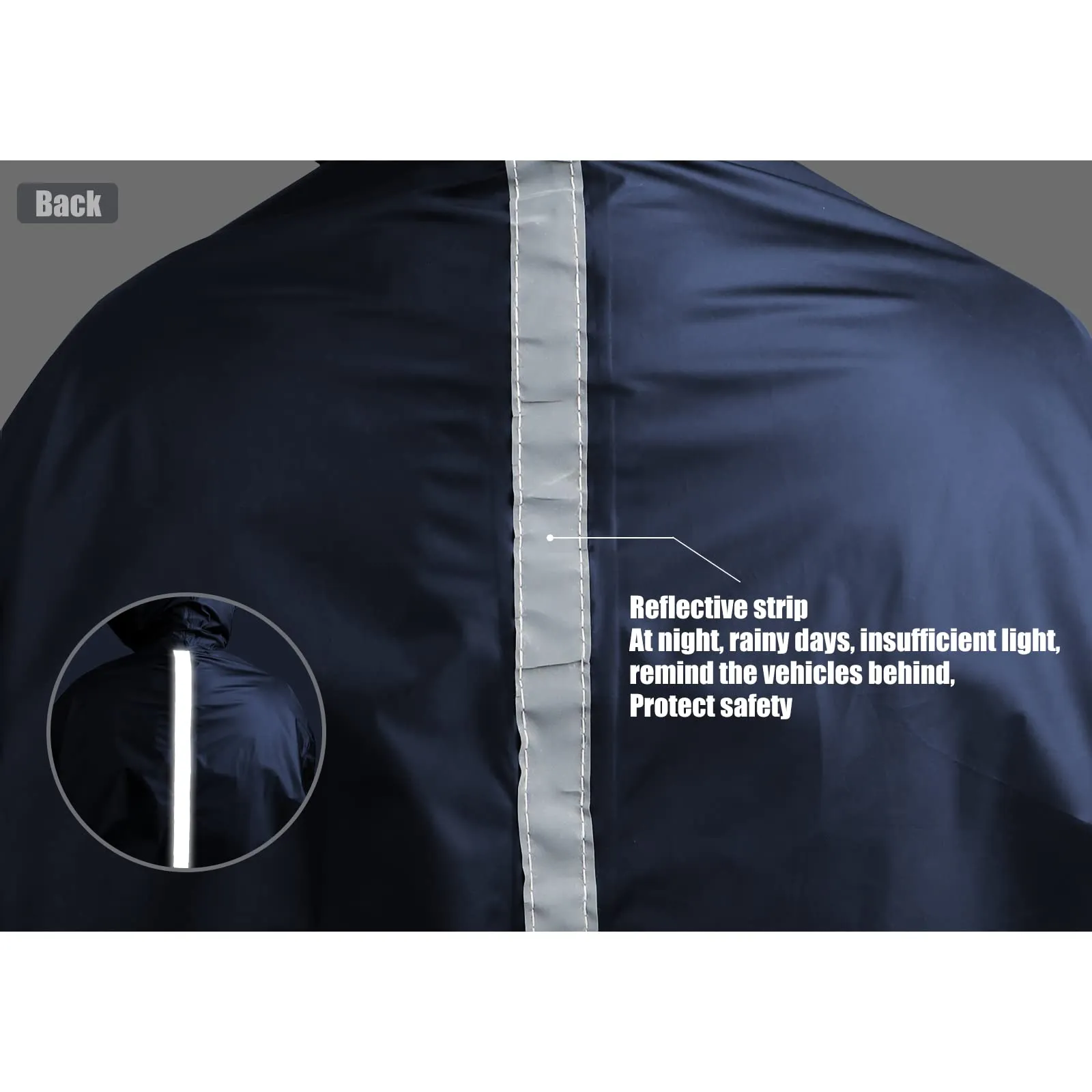 Anyoo Waterproof Wheelchair Poncho Cover Lightweight Rain Poncho Cape Shield with Elastics Provide Dry Protection for Wheelchairs dark blue