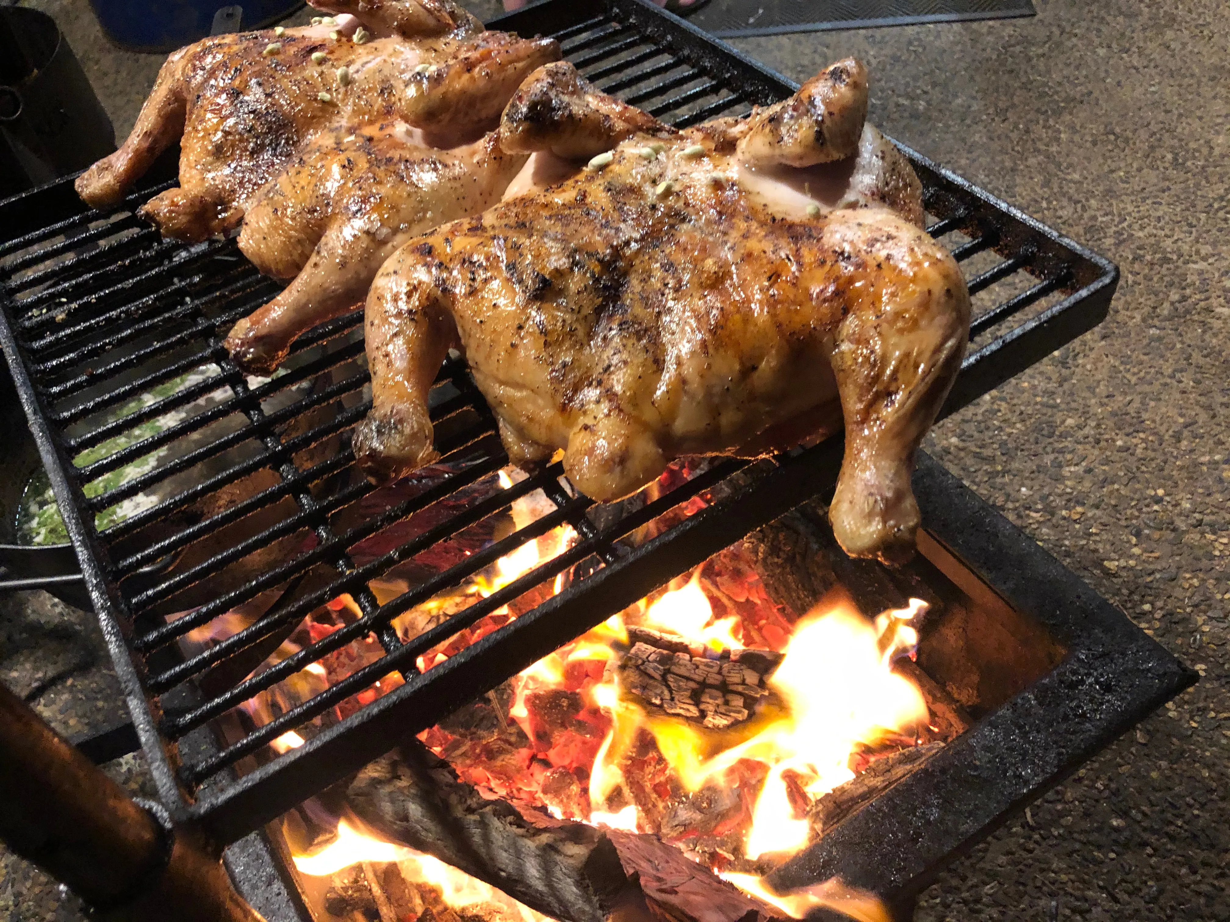 Backyard Fire Pit, Square Grill & Stabiliser