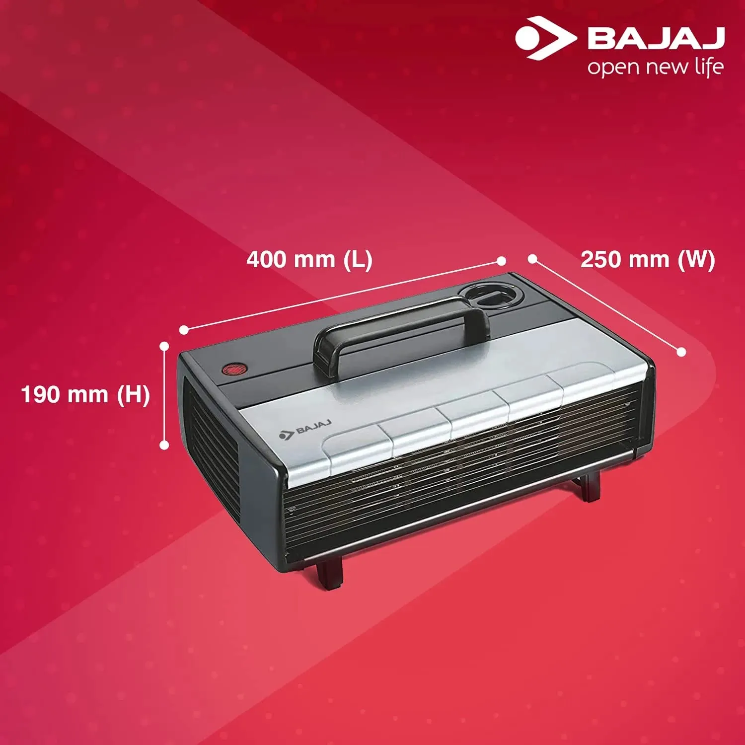 Bajaj Majesty RX 7 2000 Watts Heat Convector Room Heater (White Grey)