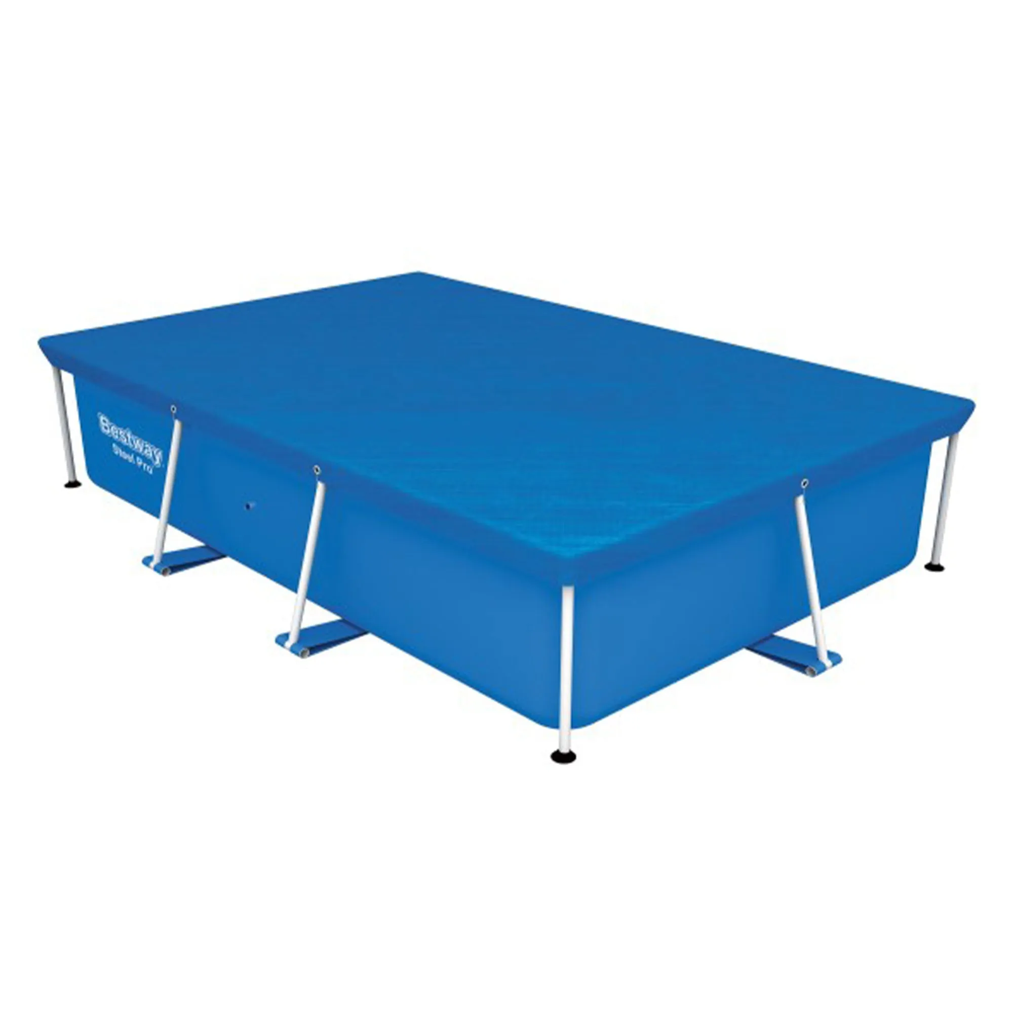 Bestway Flowclear Pro Rectangular Above Ground Swimming Pool Cover, Blue (Used)