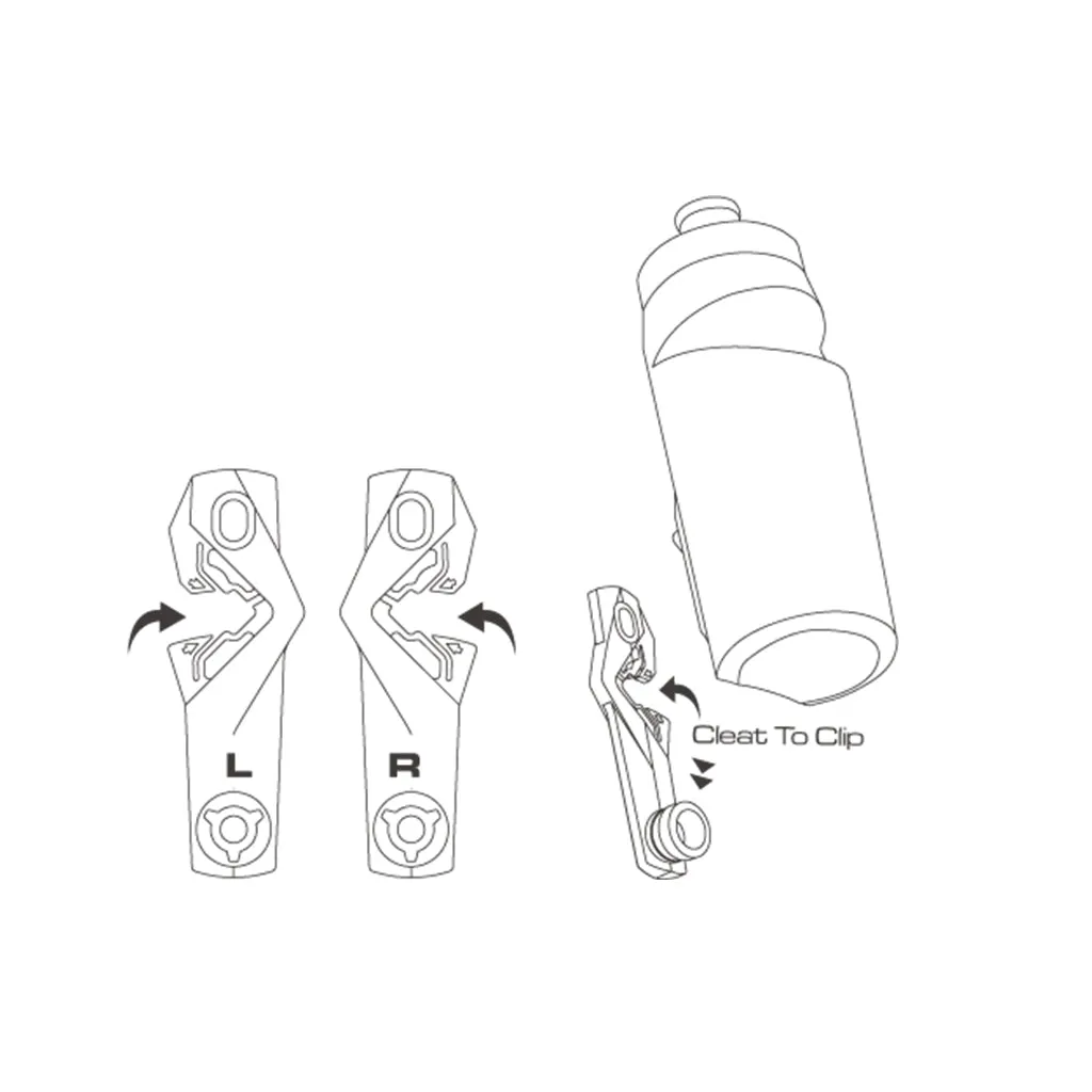 Birzman Bottle Cleat-Bottle With Bolts 650ML - Black