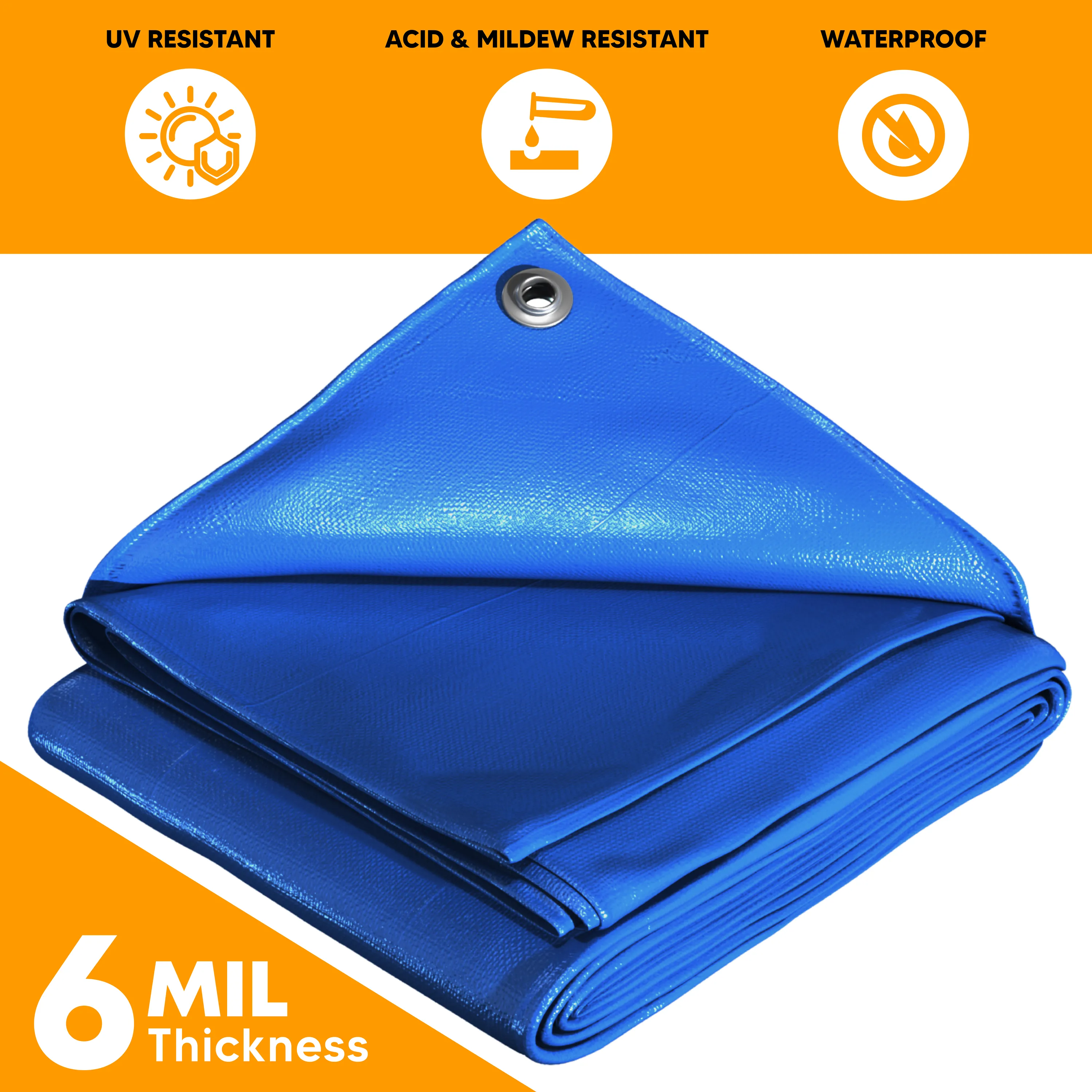 Blue Poly Tarp 80' x 80'