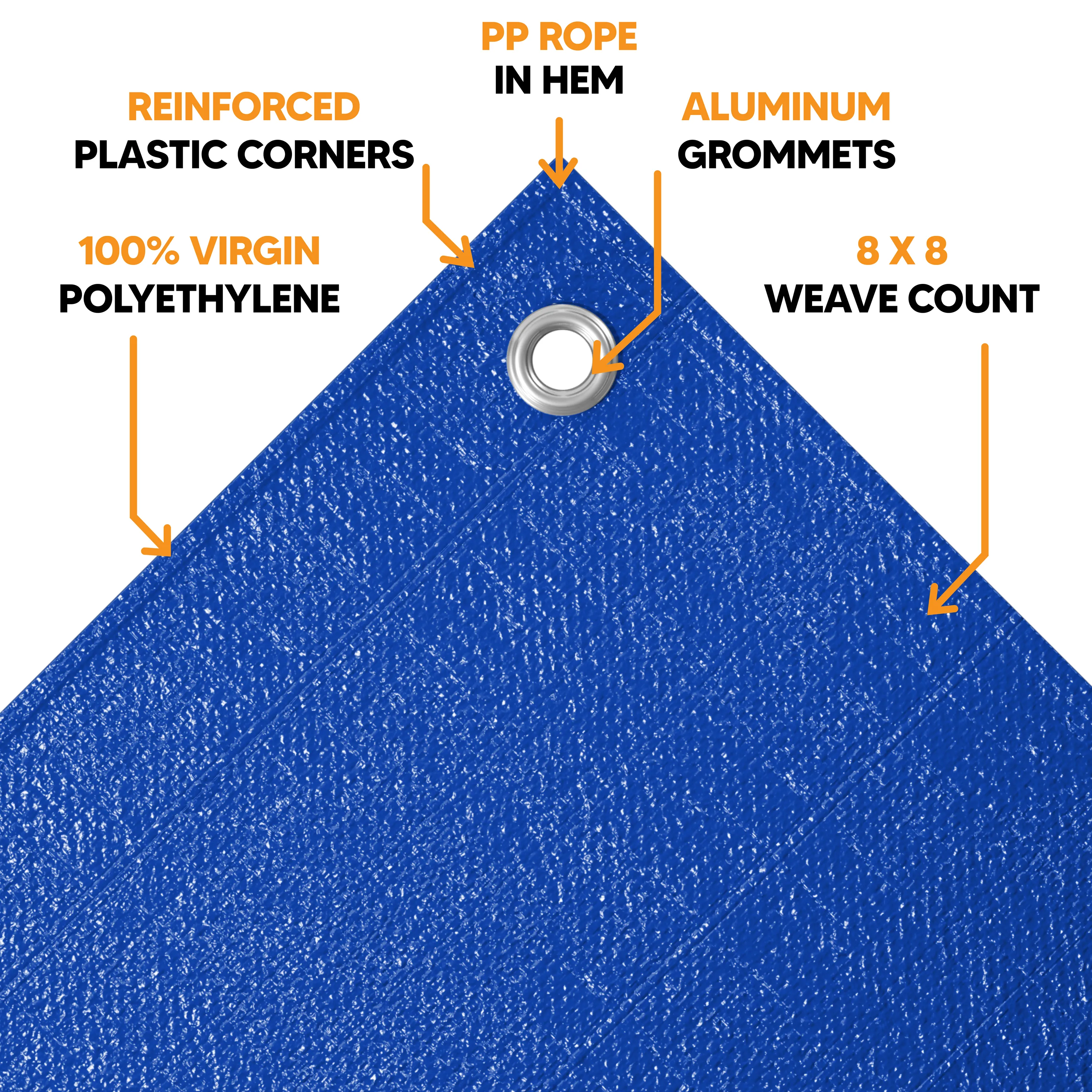 Blue Poly Tarp 80' x 80'