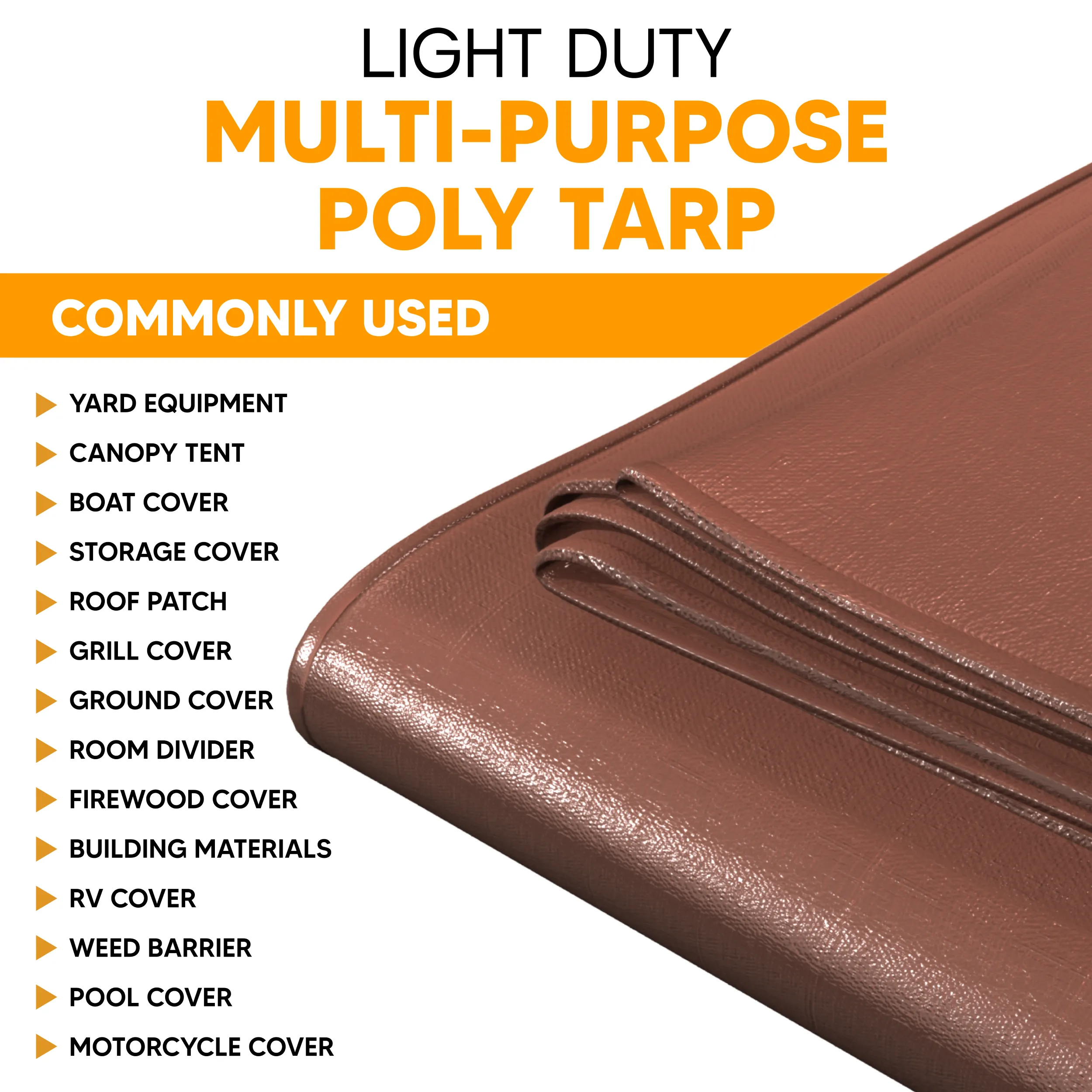 Brown Poly Tarp 40' x 60'