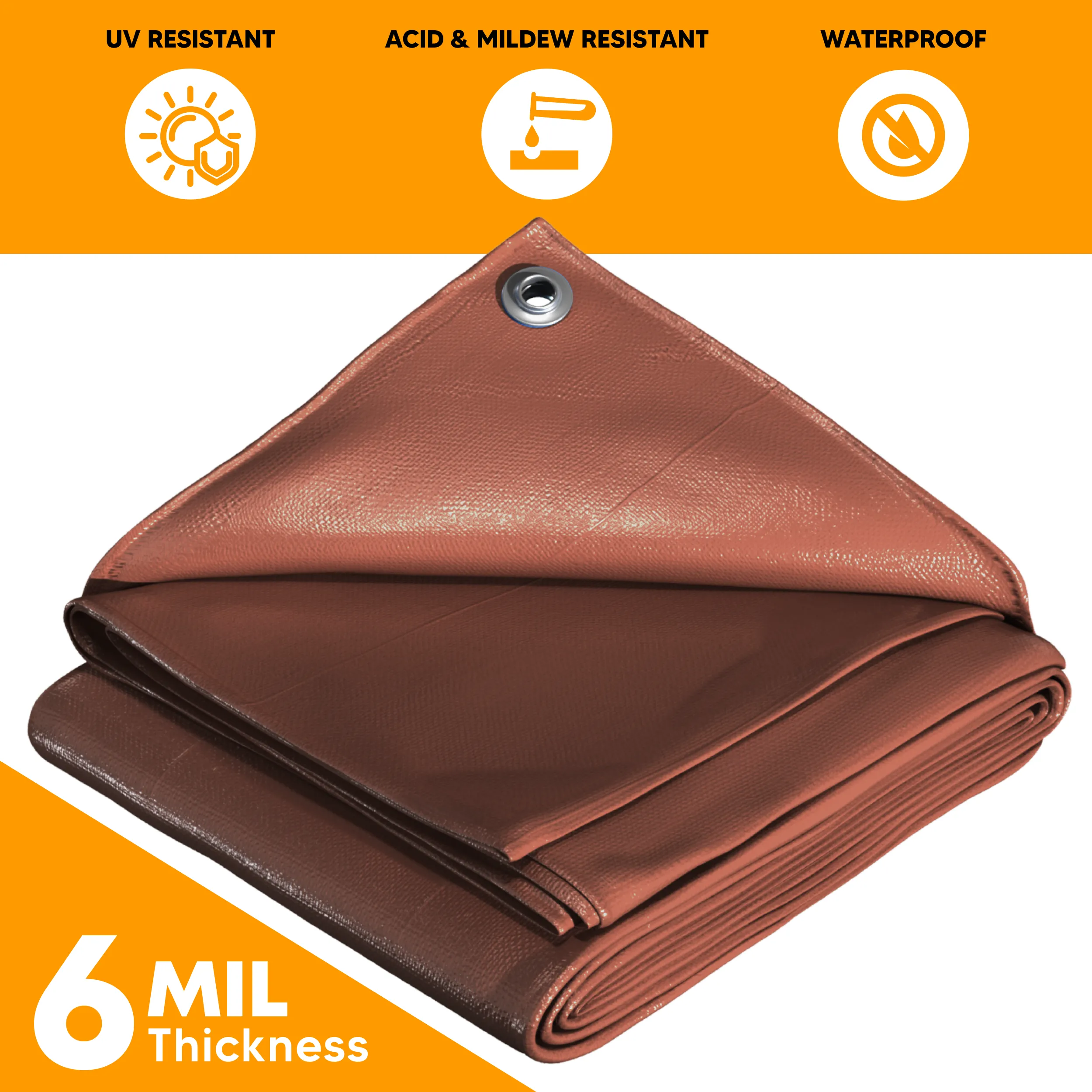 Brown Poly Tarp 40' x 60'