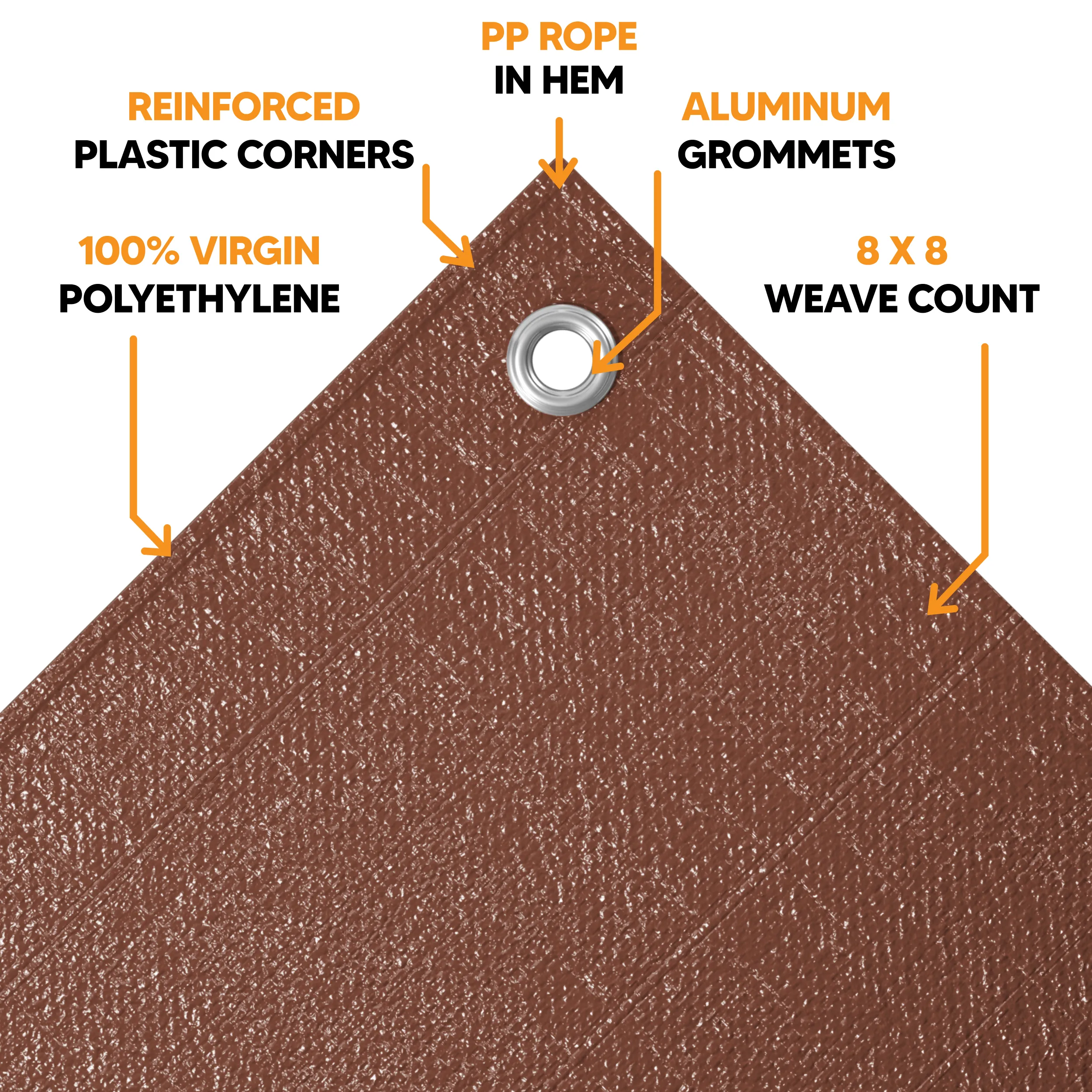 Brown Poly Tarp 40' x 60'