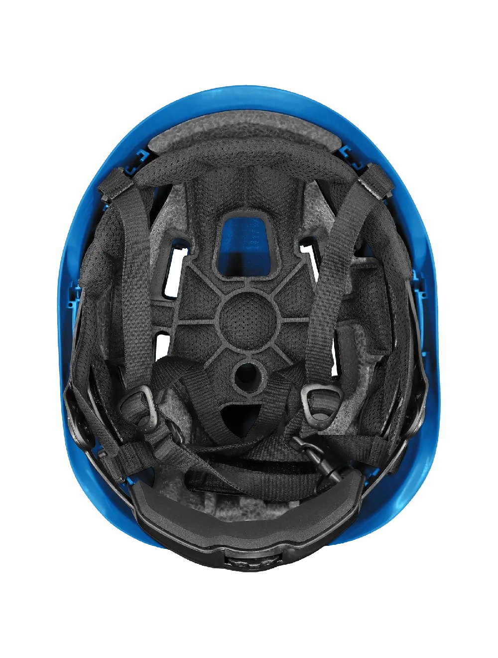 Bullhead Safety™ Head Protection Blue Type 2 Climbing Style Protective Helmet with Optional Venting, a Four-Point Chin Strap, and a Ratchet Suspension - HH-CH2-B