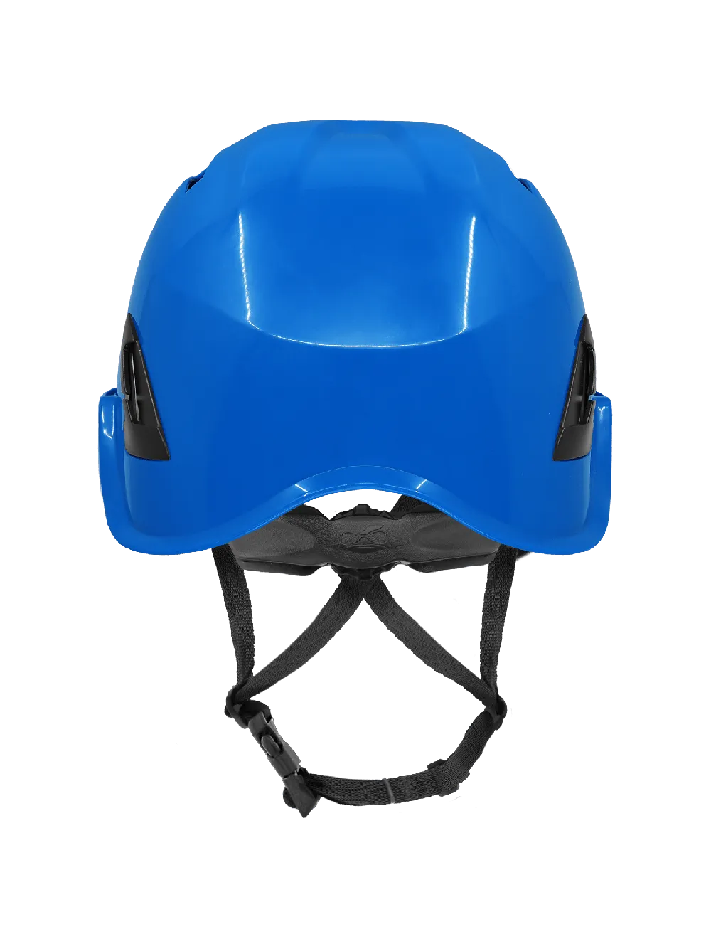 Bullhead Safety™ Head Protection Blue Type 2 Climbing Style Protective Helmet with Optional Venting, a Four-Point Chin Strap, and a Ratchet Suspension - HH-CH2-B