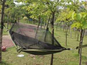 Camping Army Green Hammock with Sack for Camping-Hiking
