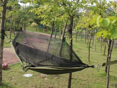 Camping Army Green Hammock with Sack for Camping-Hiking