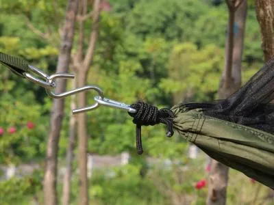 Camping Army Green Hammock with Sack for Camping-Hiking