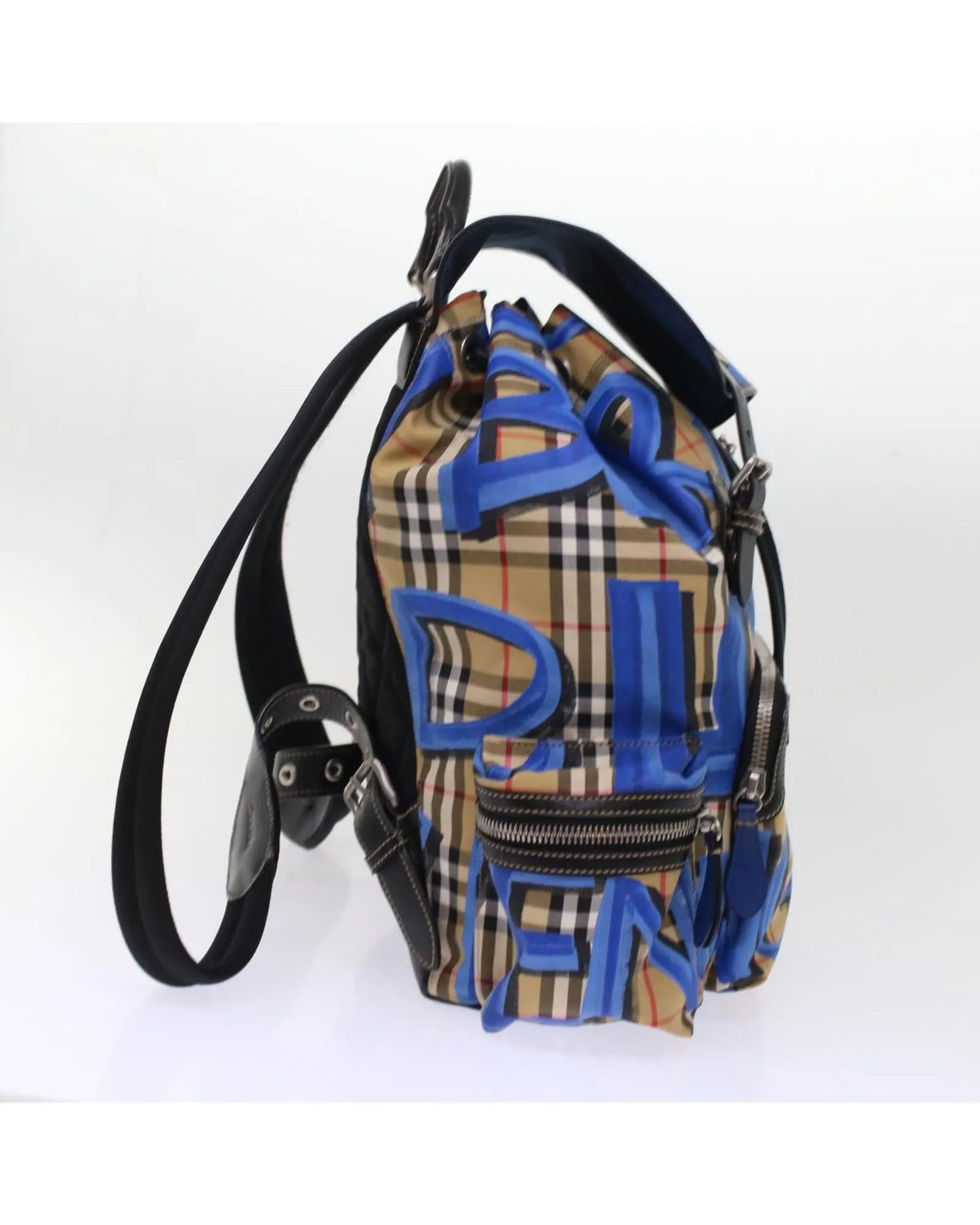 Canvas and Leather Graffiti Backpack