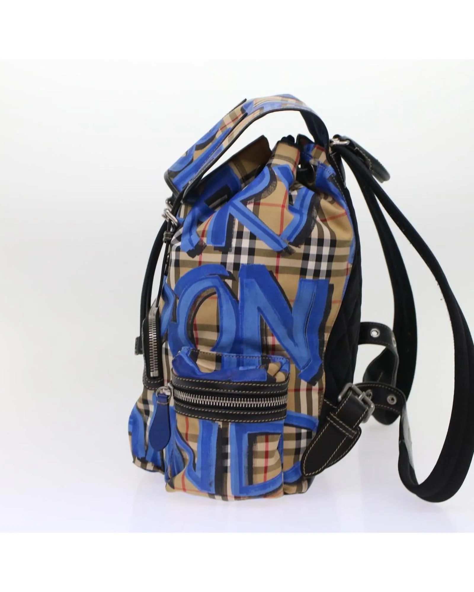 Canvas and Leather Graffiti Backpack