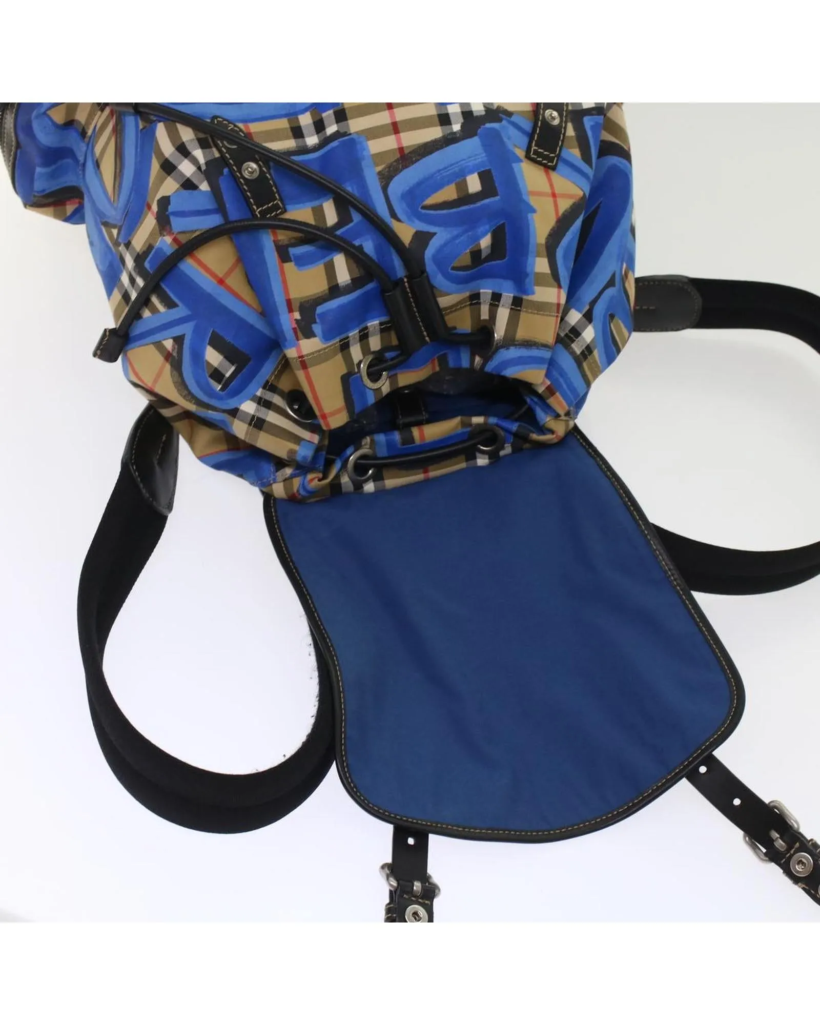 Canvas and Leather Graffiti Backpack