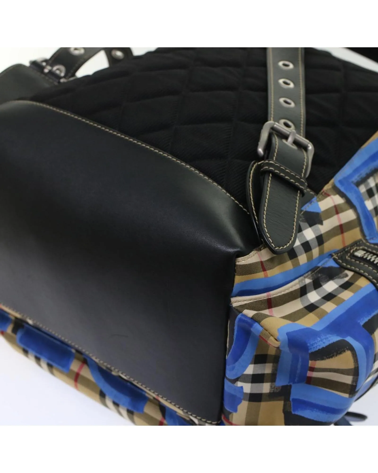 Canvas and Leather Graffiti Backpack