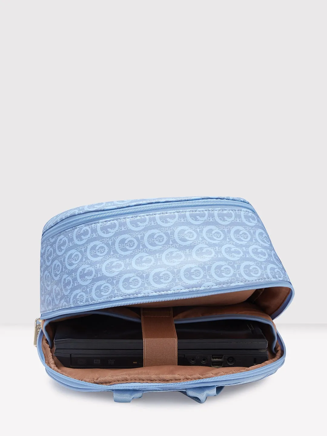 Caprese Cleo Laptop Backpack Large Powder Blue