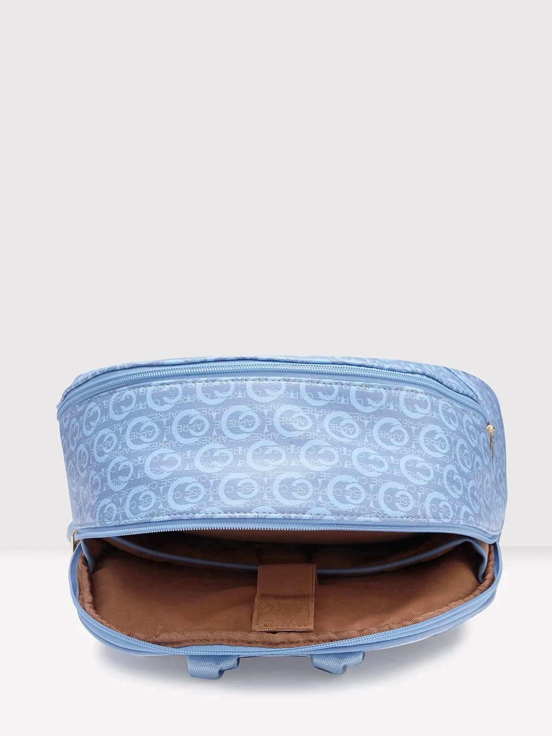 Caprese Cleo Laptop Backpack Large Powder Blue