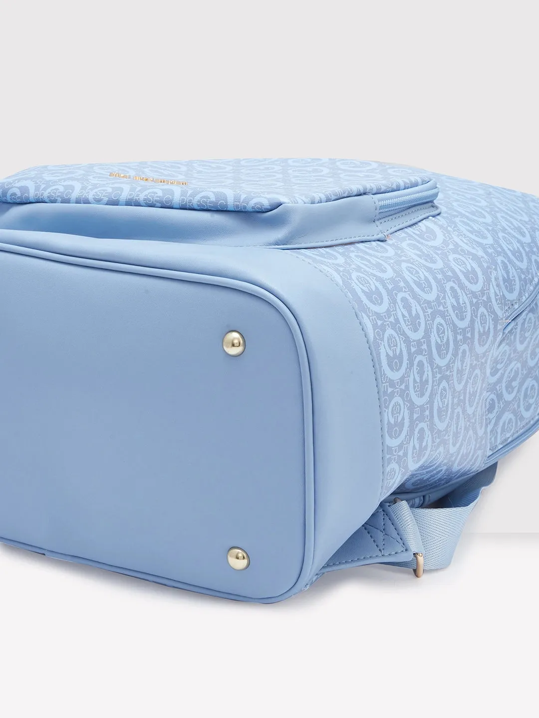 Caprese Cleo Laptop Backpack Large Powder Blue