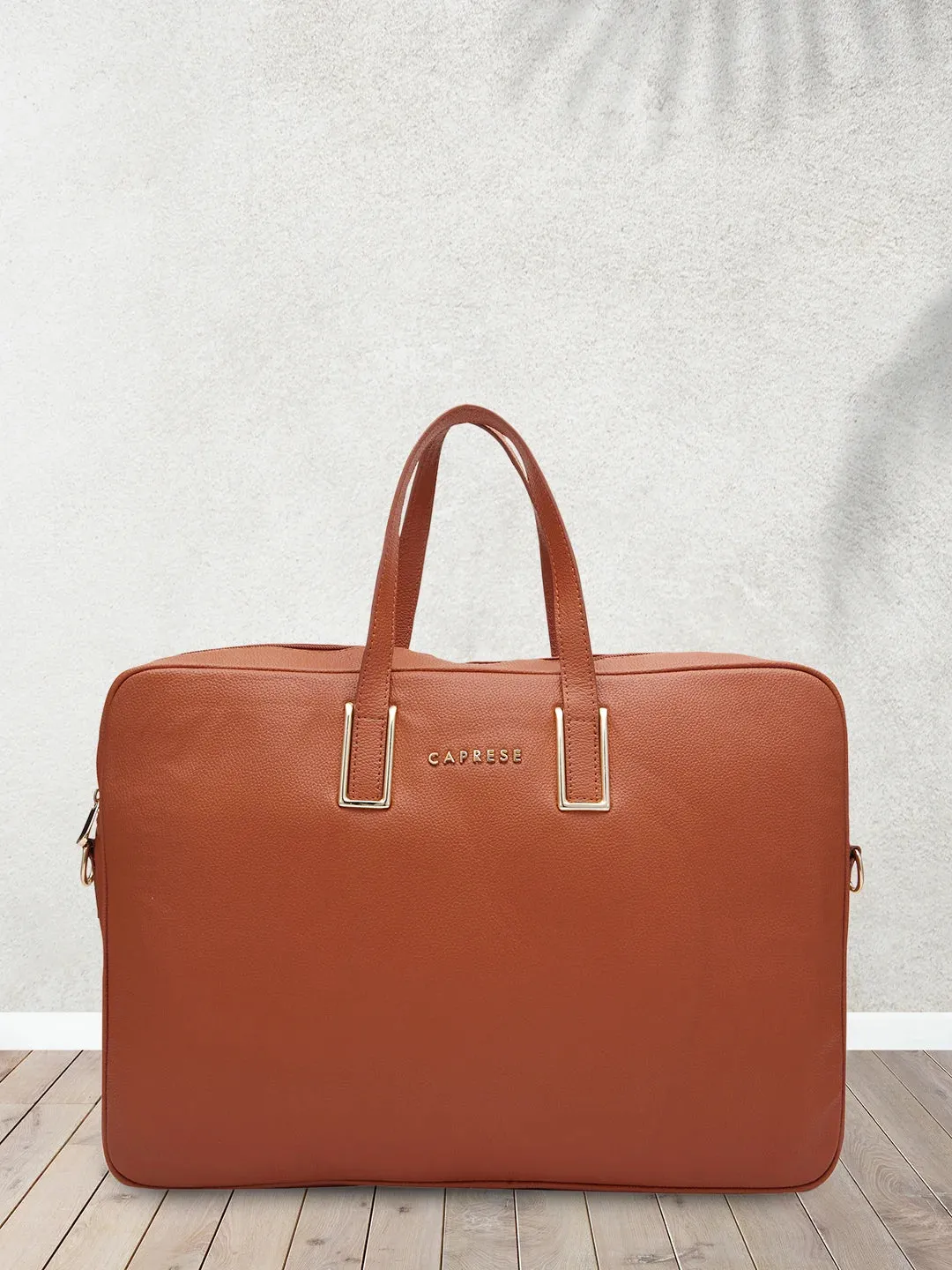 Caprese Cora Laptop Tote Large Tan