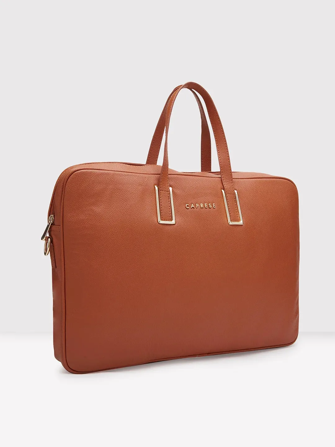 Caprese Cora Laptop Tote Large Tan