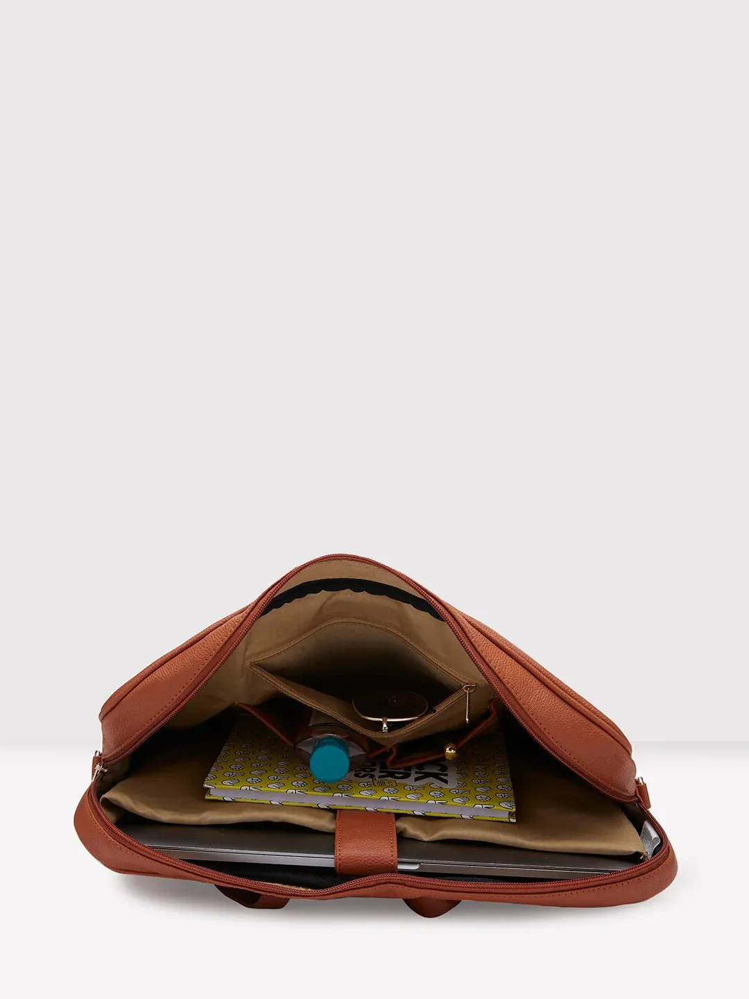 Caprese Cora Laptop Tote Large Tan