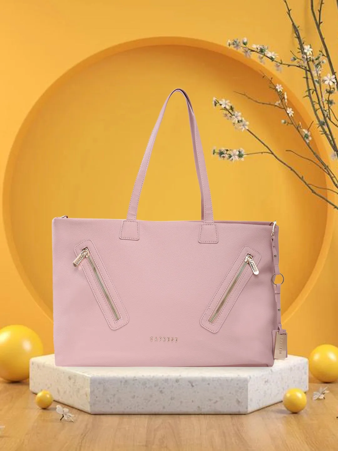 Caprese Lilith Laptop Tote Large Blush