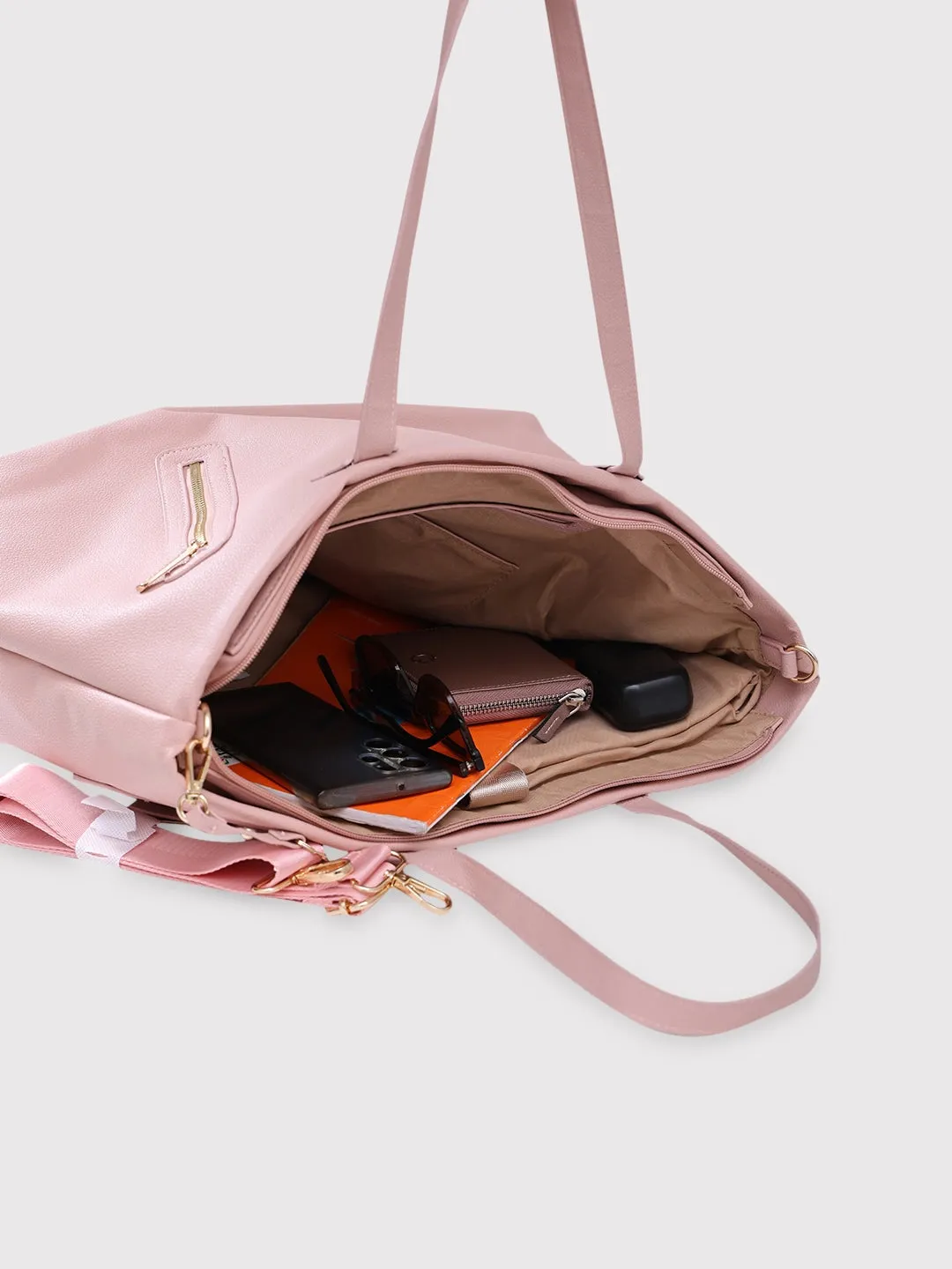 Caprese Lilith Laptop Tote Large Blush