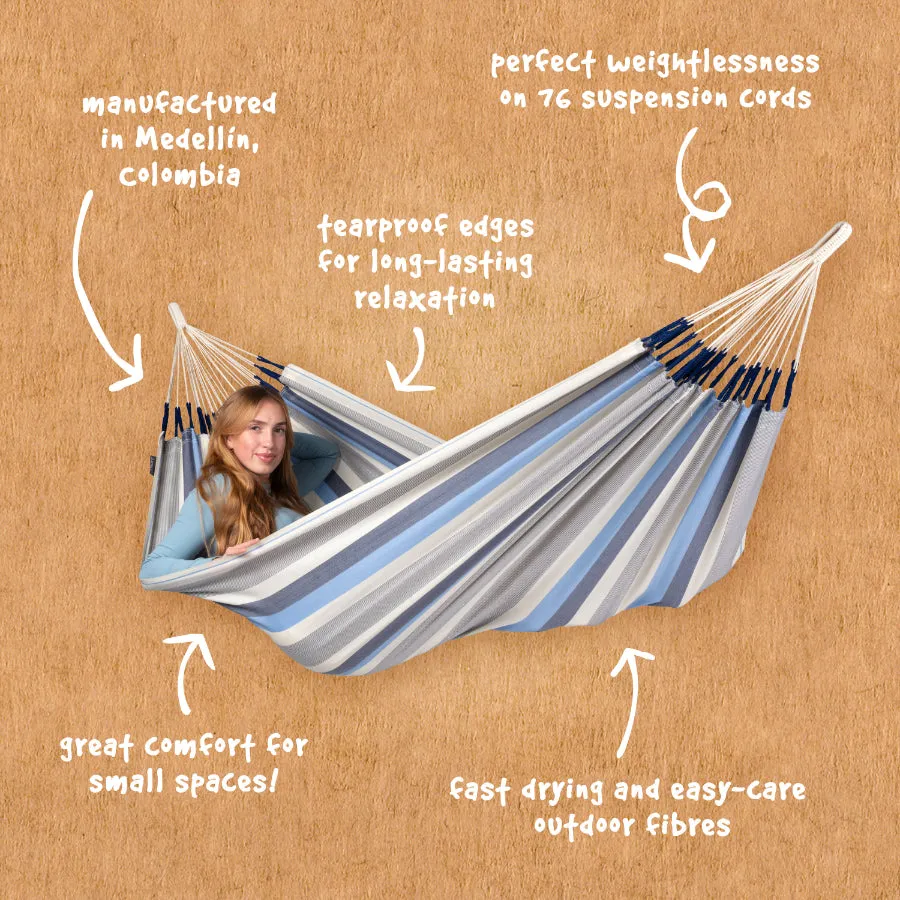 Colombian Single Outdoor Hammock - Sea Salt