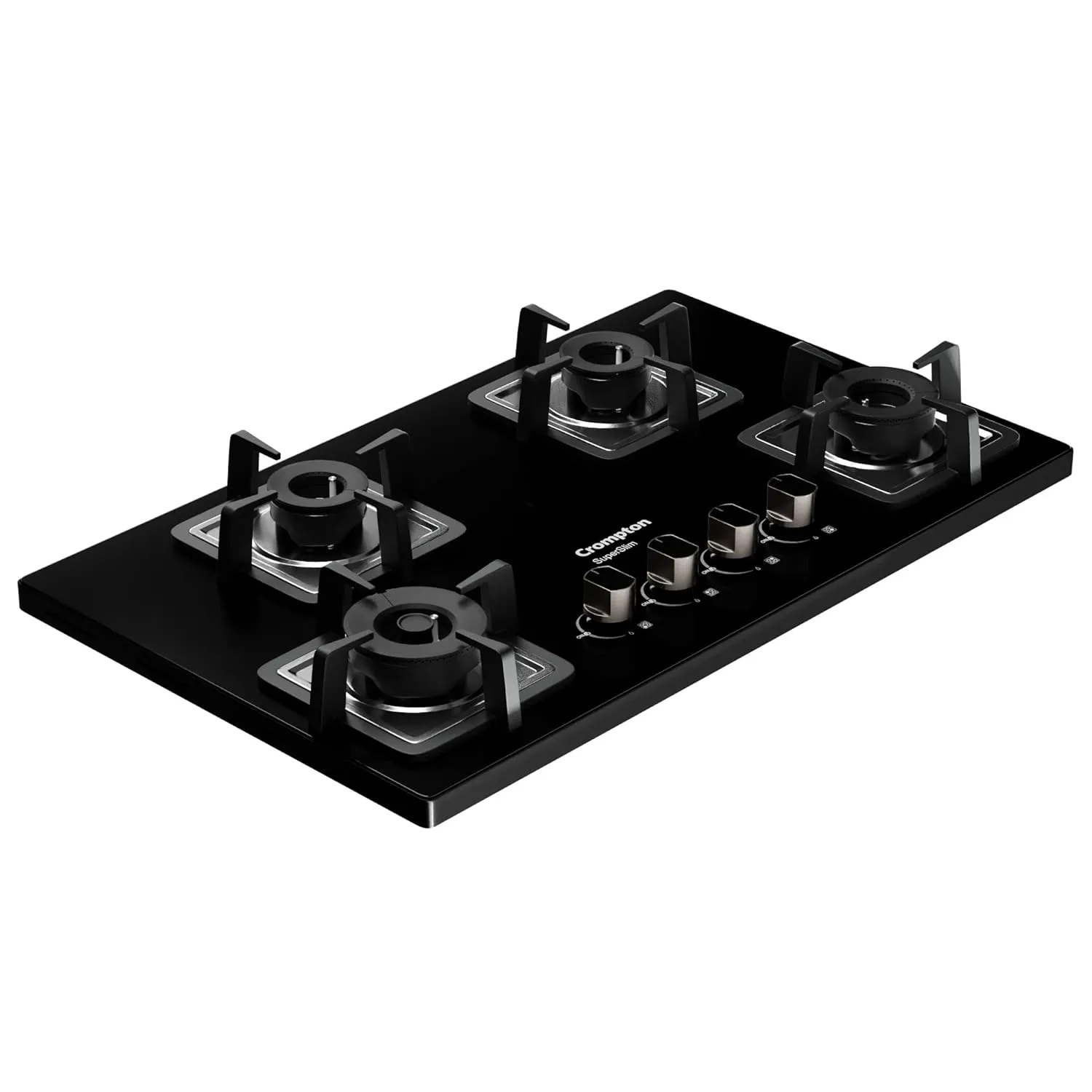 Crompton TAB-SUHB784-MBL SuperSlim Hobs HalfBrass 78cm 4 Burners Midnight Black