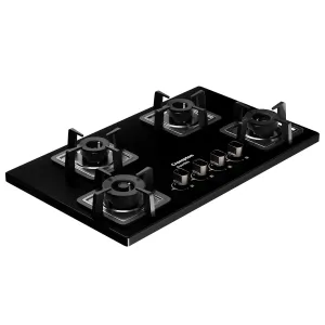 Crompton TAB-SUHB784-MBL SuperSlim Hobs HalfBrass 78cm 4 Burners Midnight Black