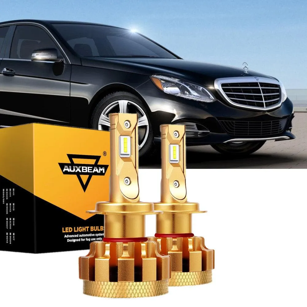 For 2000-2009 Mercedes-Benz E320 with Halogen Headlamps F-16 Plus Series Built-in Canbus LED Light Bulbs High Low Beam Bundle